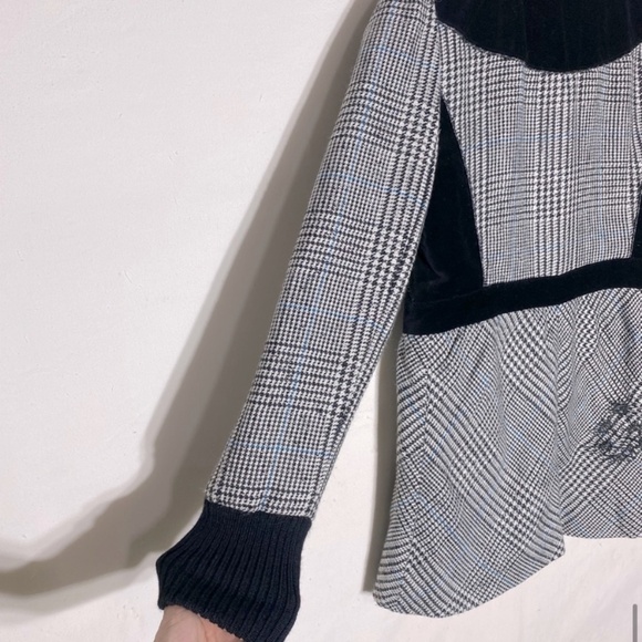 St. Martins Black & White Houndstooth Button Up Jacket S - Picture 14 of 16